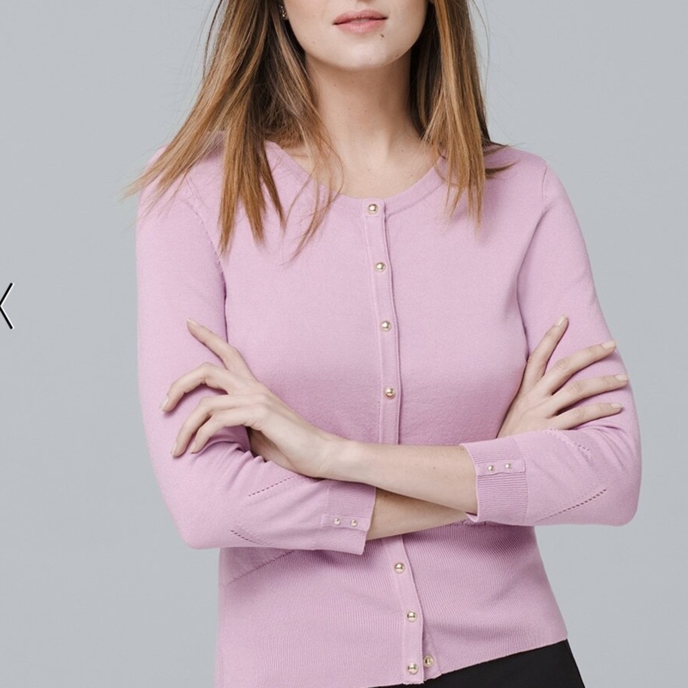 WHBM Three Quarter-Sleeve Cardigan
